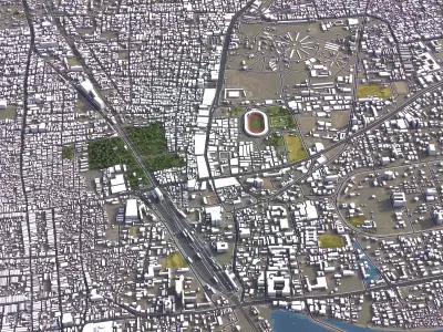 Coimbatore - 3D City Model Low-poly 3D model