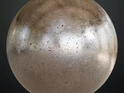 Shiny Silver Metal Scratches Surface PBR Seamless Texture