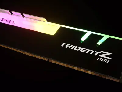 Gaming DDR4 DIMM Stick Module 3D model