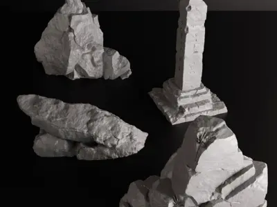 Forest Terrain Pack 1  Tabletop STL Set Pre Supported 3D print model