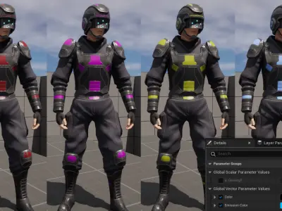 Fantasy Modern Soldier Low-poly 3D model