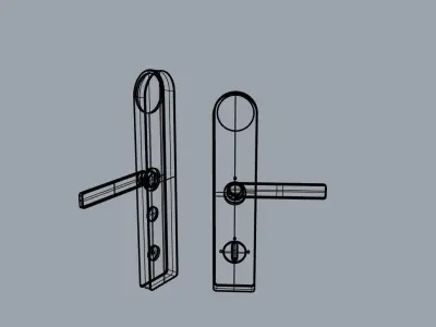 Intelligent door lock White design  3D model 3D print model