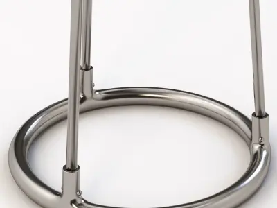 Acacia Wood Shade Floor Lamp 3D model