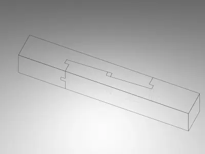 Kanawa Tsuki - Classical Japanese Wood Joint  Free 3D model