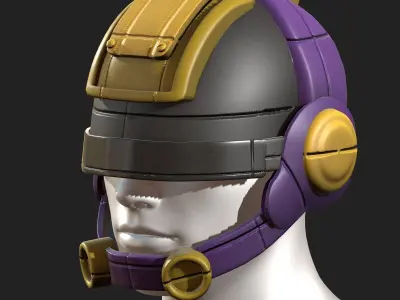 Helmet scifi military futuristic technology  Low-poly 3D model purchase
