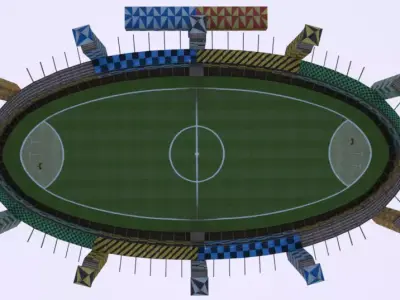 Quidditch Stadium Low-poly 3D model