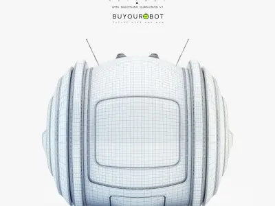 Cute rolling bot toy V 3D model