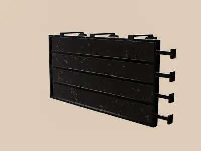 Advertising Billboard Panel Type A Low-poly 3D model