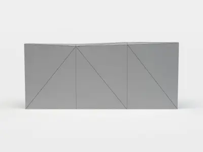 Wall fragment Low-poly 3D model