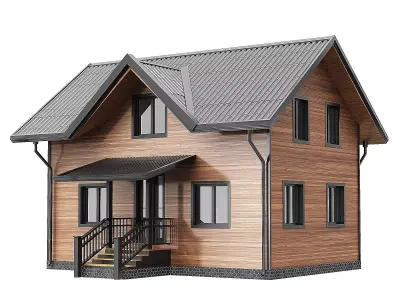 wooden house 6 3D model