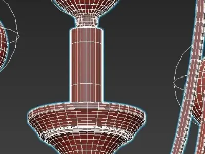 lazzaro chandelier with five lights and finish 3D model
