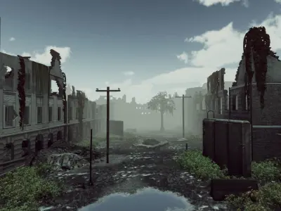 Ruined City Update Low-poly 3D model