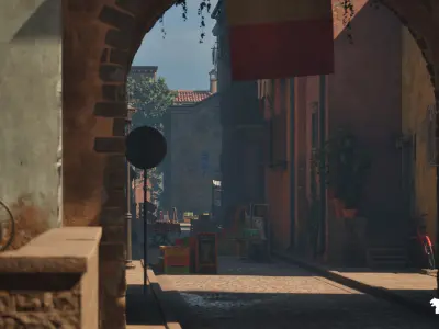 Italian Alley Environment Low-poly 3D model