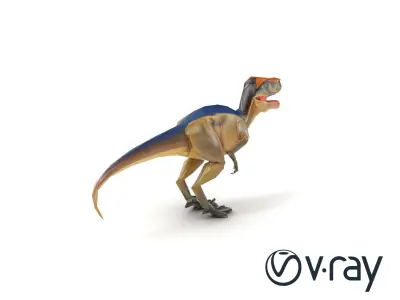 Velociraptor Dynamic Pose model pack Low-poly 3D model