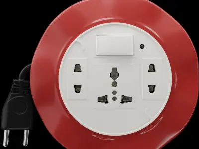 Curved Extension Box Low-poly 3D model