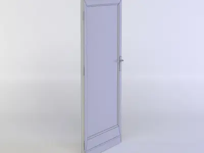 White door Low-poly 3D model order