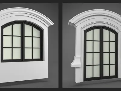 Classic Windows Set Low-poly 3D model