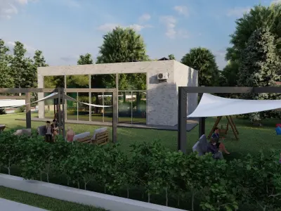 Lumion brick house Free low-poly 3D model