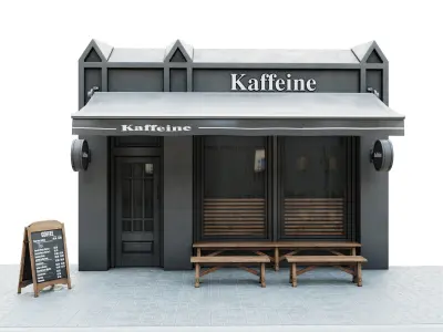 coffee shop V 001 3D model