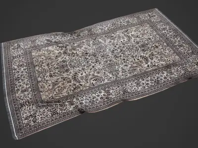 Persian Carpet  Rug 3d Model Low-poly Low-poly 3D model