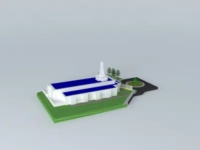 LDS. Temple Caracas, Venezuela. Templo Mormon, 96th Operating... Free 3D model