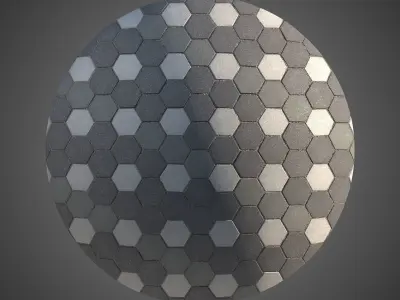 8K Large Area Hex Pavement 01 - 3 Variations Texture
