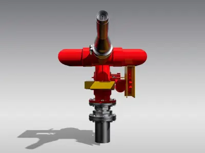 Oscillating Fire Monitor 3D model