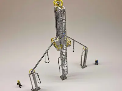 N Scale Sanding Tower v2 3D print model