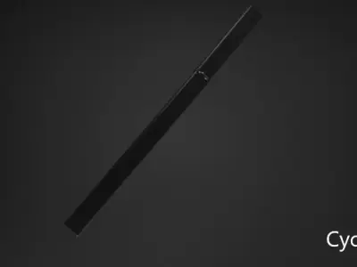 Sci-fi ninja sword  Low-poly 3D model