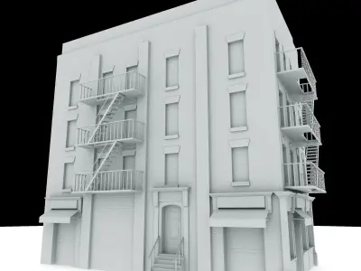 Nyc Building 02 Type 1 Low-poly 3D model