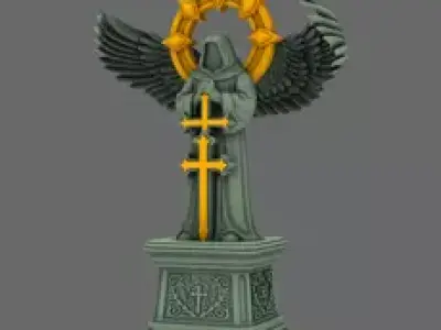 Arthurian Knights Guardian Saint Statue 3D print model