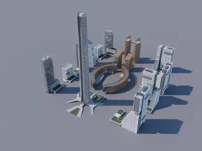 New Capital of Egypt the Central Business District 3D model