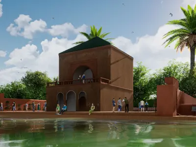 Menara marrakech morocco 3D model