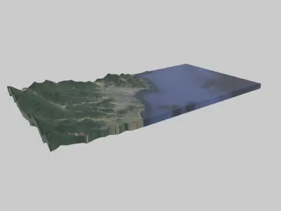 Chongjin City Low-poly 3D model