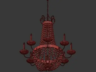 Paris Flea Market Large 8 Light Chandelier 3D model