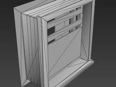 Old wood window Free low-poly 3D model
