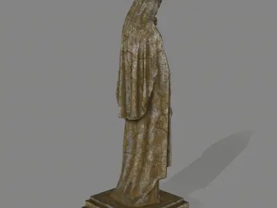 Woman  Statue Low-poly 3D model