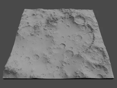 Terrain Moon 3D Print Model 3D print model
