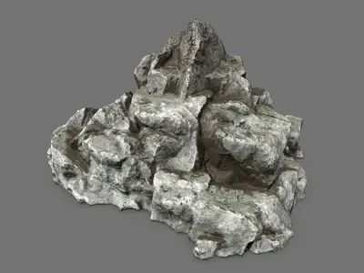 Rock Set Low-poly 3D model