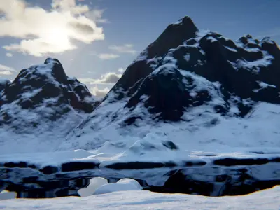 Mountains 3d Scene and Models  3D model