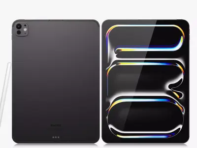 Apple iPad Pro M4 11 and 13-inch No logos 3D model