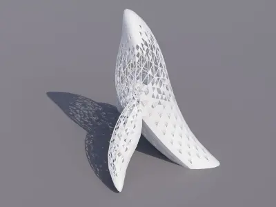 Whale sculpture 3D model