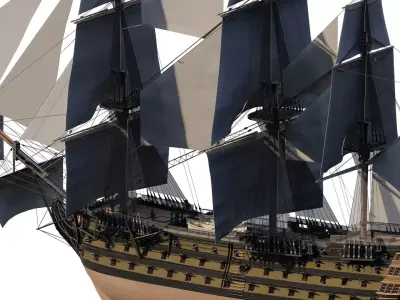 HMS Victory with full interior 3D model