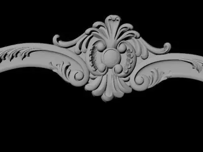 bed footboard and headboard plus mirror in excellent quality 3D model