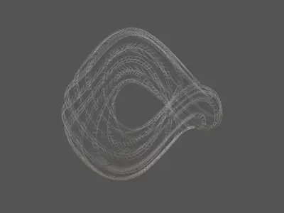 Abstract Ring Sphere v2 005 Low-poly 3D model