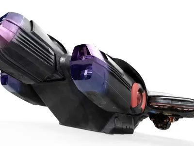  Heavy Military Dropship VTOL Simplified 