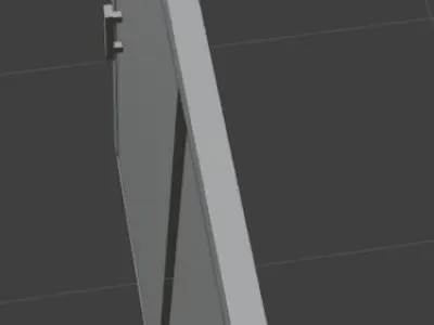 bulkhead shower door 3D model