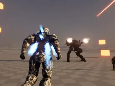 Flying Soldier System Unreal Engine 5 Framework Low-poly 3D model