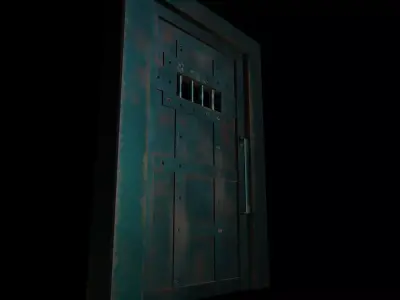 DoorMetalRustV2 Low-poly 3D model