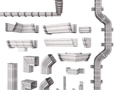 Gutter system 2 3D model